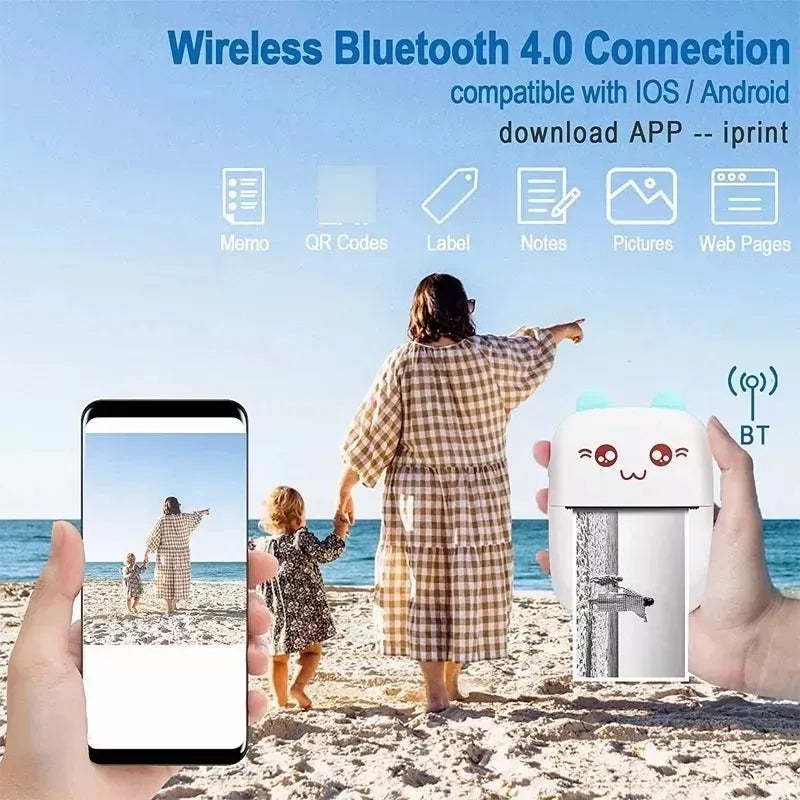 🖨️ Mini Impresora Portátil Térmica – Bluetooth & USB